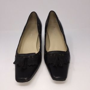 Etinne Aigner  Brown Leather Kilt Tassel Heels